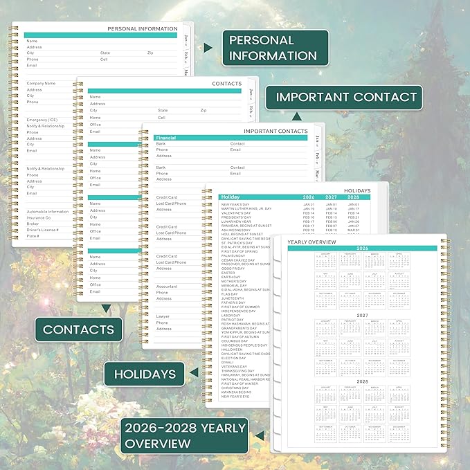 2026-2027 Monthly Planner/Calendar - Planner 2026-2027, JUL 2026 - DEC 2027, 9" x 11", 18 Monthly Planners 26-27, Monthly Calendar Planner with Spiral Binding + Tabs + Back Pocket
