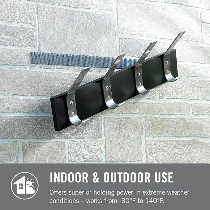 VELCRO Brand Extreme Outdoor Double Sided Mounting Tape Holds up to 15 Pounds on Brick or Other Rough Surfaces UV and Weather Resistant 14Ft Heavy Duty Roll,(Pack of 12)