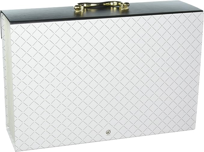 U Brands Modern-Noir Expandable File 19 Pocket, White (201A0206)