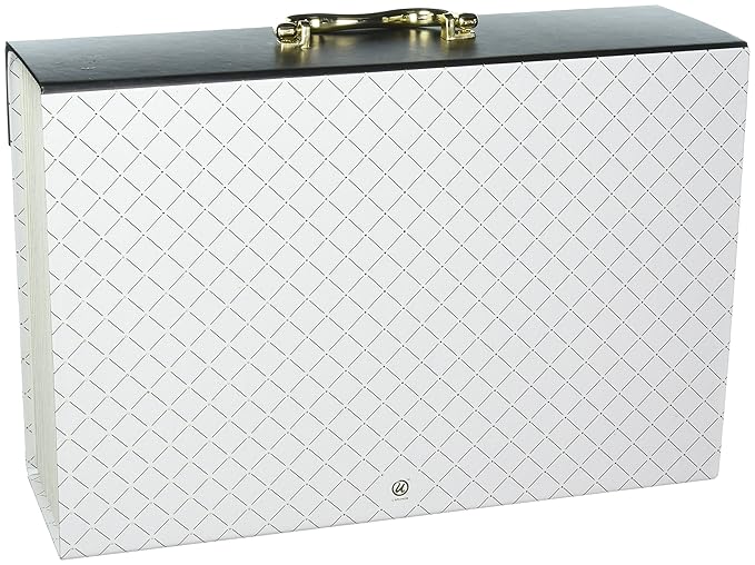 U Brands Modern-Noir Expandable File 19 Pocket, White (201A0206)