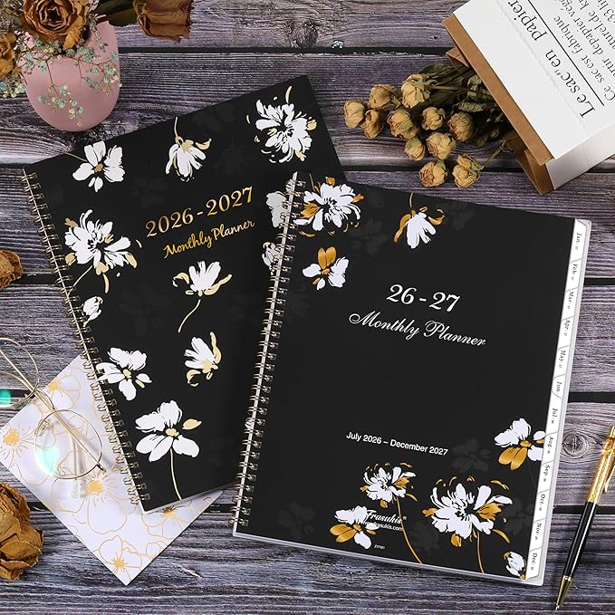 2026-2027 Monthly Planner - Planner 2026-2027 from Jul. 2026 - Dec. 2027, Monthly Calendar with Tabs, Inner Pocket, 8.5" x 11"