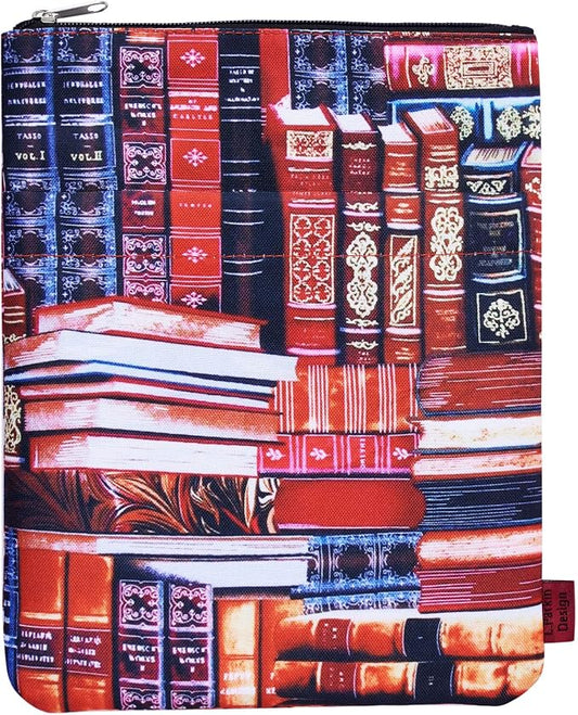 Book Sleeve for Book Lovers, Bookish Book Protector, Book Covers for Paperbacks, Washable Fabric, Book Sleeves with Zipper, Medium 11 Inch X 8.7 Inch