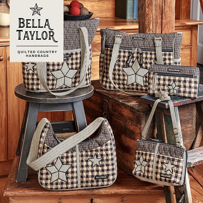Bella Taylor Quilted Bible Cover for Women - Large Study Bible Case - Farmhouse Star