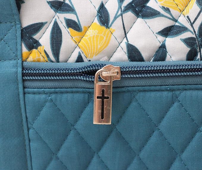 DIWI Quilted Bible Cover Extra Large Sizes 11.25 X 8.25 X 2.75 Inches Bible Tote Good Book Case (XL, C2 Hope of Desert)