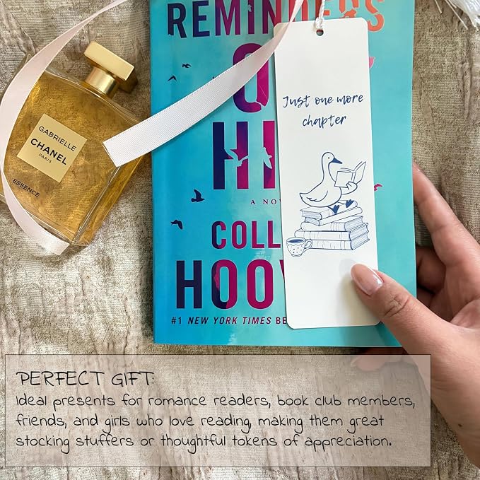 10 Pcs Cute Bookmarks for Women, Double Sided Book Marks for Reading Women, Funny Paper Book Markers Set, Pretty Gifts for Book Lovers, Club, Adults, Girls (Blue)