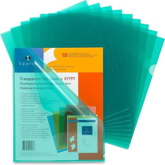 Business Source Transparent Poly File Holders