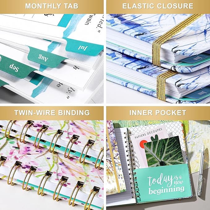 Planner 2026-2027 - 2026-2027 Planner Weekly and Monthly, July 2026 - June 2027, 6.4"x 8.5", with Elastic Closure, Inner Pocket, Coated Tabs