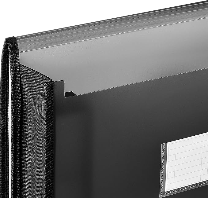 STAPLES Poly Expanding Wallet, Legal Size, 3.5‑Inch Expansion, Heavy‑Duty Poly File with Flap & Cord Closure, Black