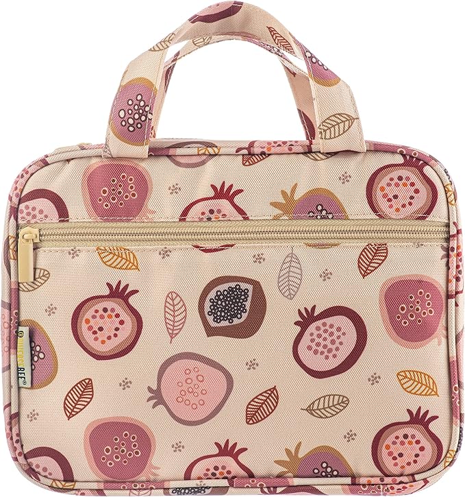 DiverseBee Bible Cover with Handles, Zippered Bible Carrying Case for Women and Girls, Bible Tote Bag for Kids, Book Cover Accessories, Christian Gifts 7.5 x 10 x 2.5in (Pomegranate)