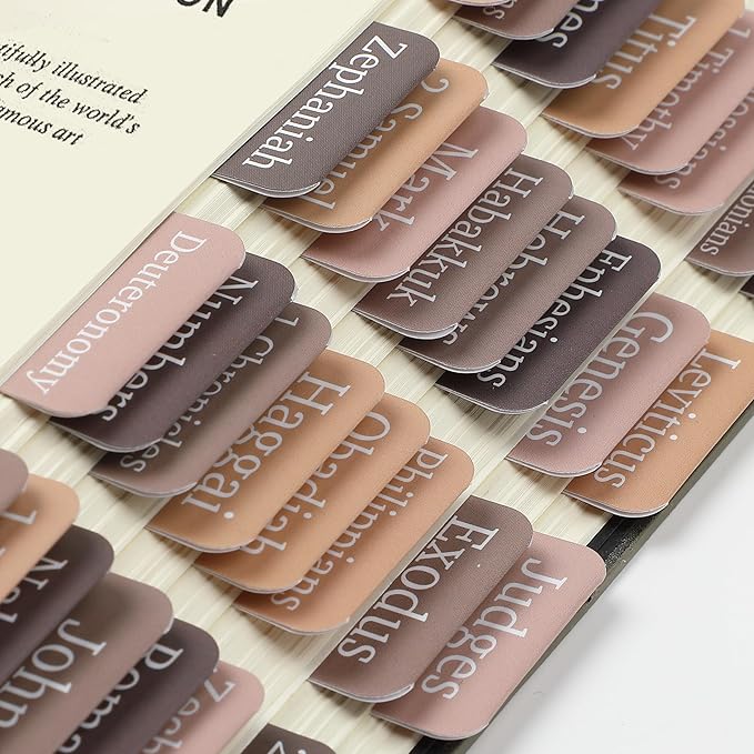 Mr. Pen- Bible Tabs, 75 Tabs, Oak Forest, Laminated Bible Tabs for Women and Men, Bible Tabs for Study Bible, Large Print Bible Index Tabs, Bible Book Tabs, Bible Labels Tabs, Mr. Pen Bible Tabs