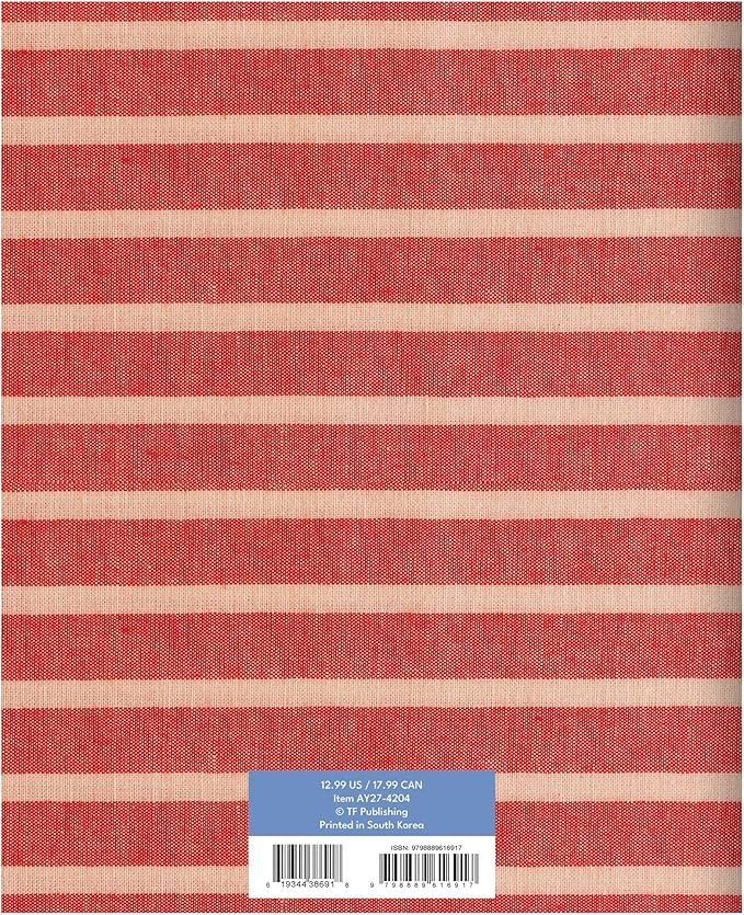 TF Publishing July 2026 - June 2027 Red Stripe Medium Monthly Planner - 12 Month Academic Planner 2026-2027 with 2-Page Spreads, Monthly Calendar Grids and Planning Prompts - 6.5 in x 8 in