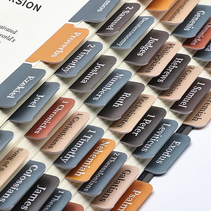 Mr. Pen- Bible Tabs, 75 Tabs, Velvet Ember, Laminated Bible Tabs for Women and Men, Bible Tabs for Study Bible, Bible Index Tabs, Bible Book Tabs, Bible Labels Tabs, Mr Pen Bible Tabs