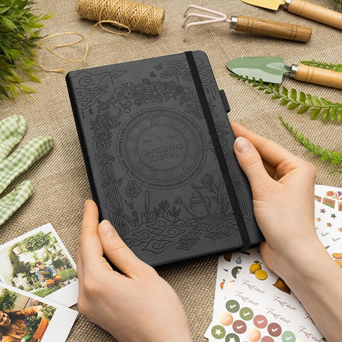 Legend Gardening Journal – 5-Year Garden Journal Planner & Log Book with Gardening Calendar & Plant Logs – Hardcover Garden Planner (Black)