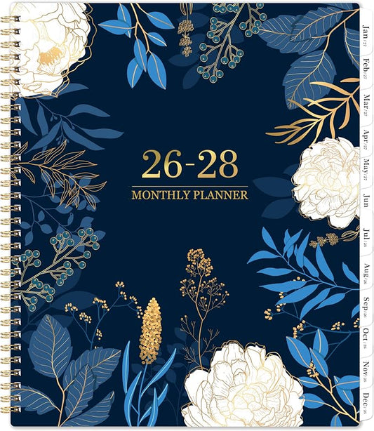 2026-2028 Monthly Planner - 2 Year Monthly Planner/Calendar 2026-2028, July 2026 - June 2028, 11" x 9", 24 Monthly Planner with Tabs, Back Pocket, Holidays, Twin-Wire Binding, Note Pages