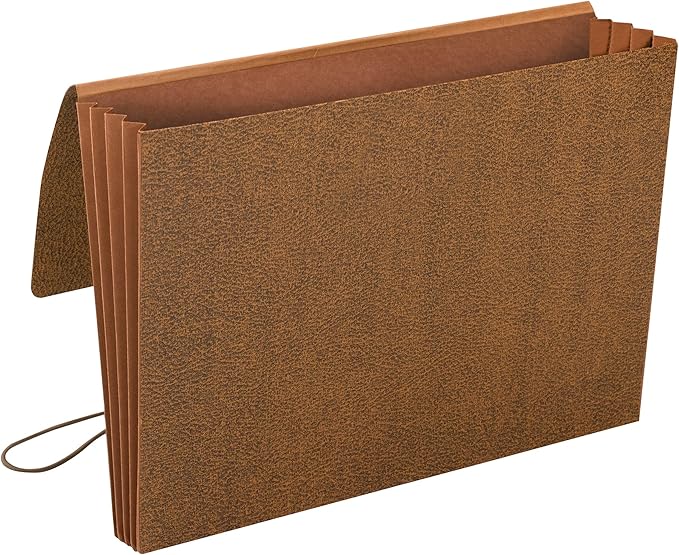 Smead Classic Expanding File Wallet with Flap and Cord Closure, 5-1/4" Expansion, Legal Size, Redrope, 10 per Box (71376)