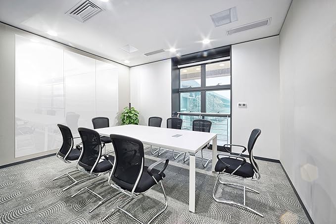 Aria 4'H x 4'W Low Profile 1/4" Glass Whiteboard White - 4 Markers and Eraser