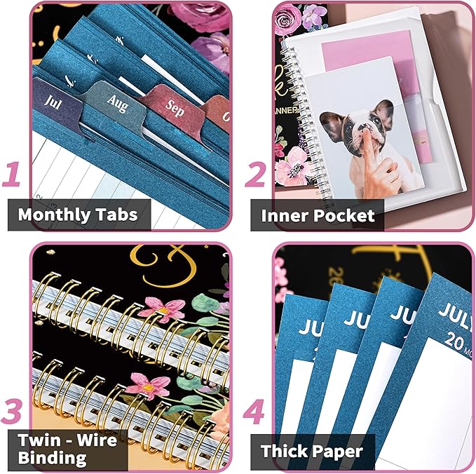 Planner 2026-2027 - Funny it 2026-2027 Weekly & Monthly Planner, Jun. 2026 - Jul. 2027, 6.4'' x 8.5''(A5), Academic Calendar Planner with Colorful Monthly Tabs, Back Pocket