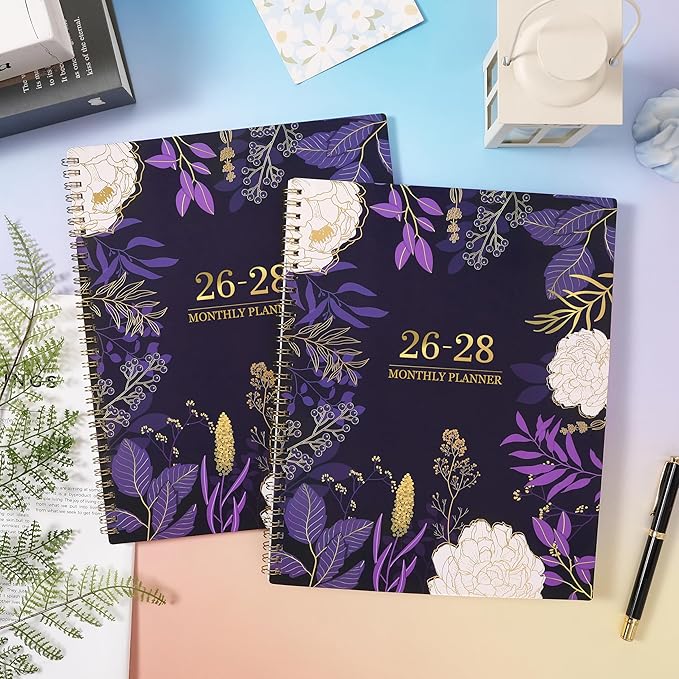 2026-2028 Monthly Planner - 2 Year Monthly Planner/Calendar 2026-2028, July 2026 - June 2028, 11" x 9", 24 Monthly Planner with Tabs, Back Pocket, Holidays, Twin-Wire Binding, Note Pages