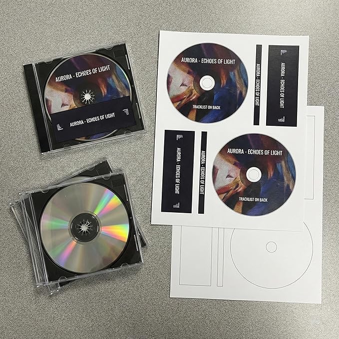 CD/DVD Label Full Face | Qty 20 Disc, 40 Spine | 10 Sheets Total | Permanent White Matte | Inkjet & Laser Compatible | Fits Standard Discs | Blank Label