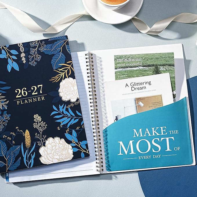 Planner 2026-2027 - Academic Planner 2026-2027, Jul 2026 - Jun 2027, Planner Weekly and Monthly, 8.5" x 11", Monthly Tabs, Twin-wire Binding, Holidays, Back Pocket