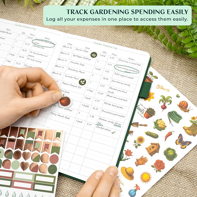 Legend Gardening Journal – 5-Year Garden Journal Planner & Log Book with Gardening Calendar & Plant Logs – Hardcover Garden Planner (Forest Green)