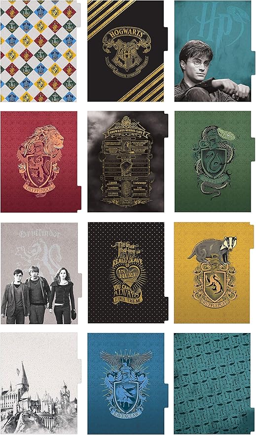 Paper House Productions Harry Potter 12 Month Undated 9.5" Planner with Month and Event Flag Stickers - Marauder's Map