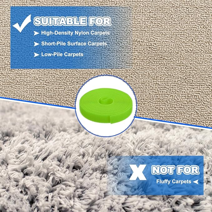 PATIKIL Carpet Marker Strips 0.8 Inch x 16.4 Ft, 2 Roll Floor Markers Nylon Strip Floor Marking Tape for Classroom Rug Teacher Supplies, Green