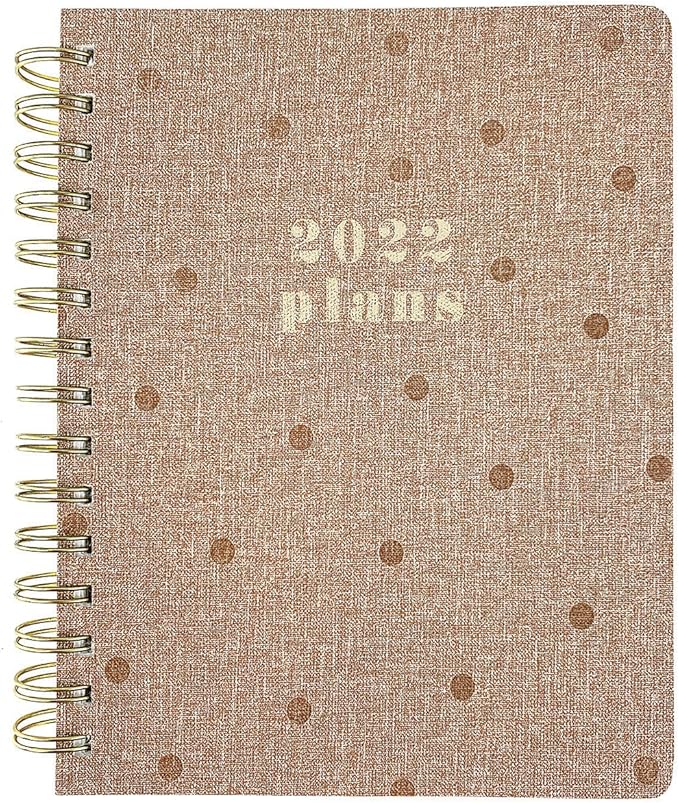 Graphique Designer Planners - 18-Month Dated Calendar - Polka Dot Tan Mini Personal Planner - Monthly & Weekly Agenda, Notes, & Stickers - For School, Work, or Home - Jul 2021-Dec 2022 (6" x 8")