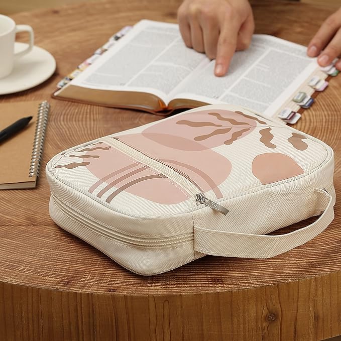 Mr. Pen- Bible Cover Case, Carrying Book Case with Durable Handle and Zippered Pocket, Bible Protective Church Bag for Men & Women, Christian Gifts, Boho, Mother Day Gift