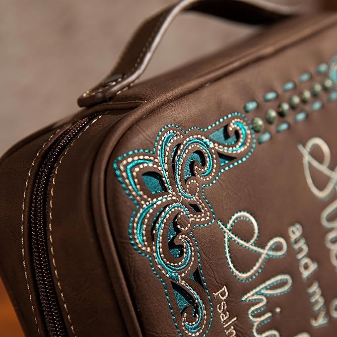 Montana West Western Style Embroidered Bible Covers for Women Men Book Carrying Case Church Bag Outdoor Bible Protective