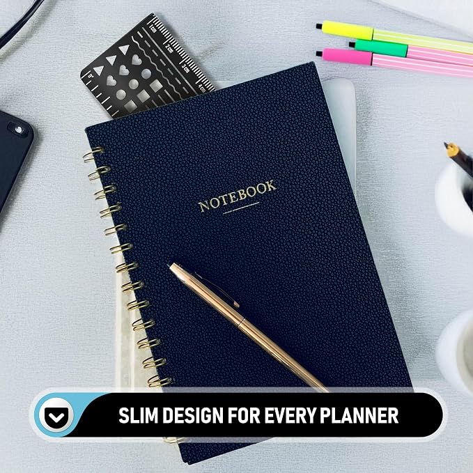 Stainless Steel Pocket Journaling Card – Bullet Point Stencils, Planner Stencils, Calendar Stencil & Habit Tracker – Unique Shapes Journal Ruler & Bookmark for A5 Planners & Journaling Supplies