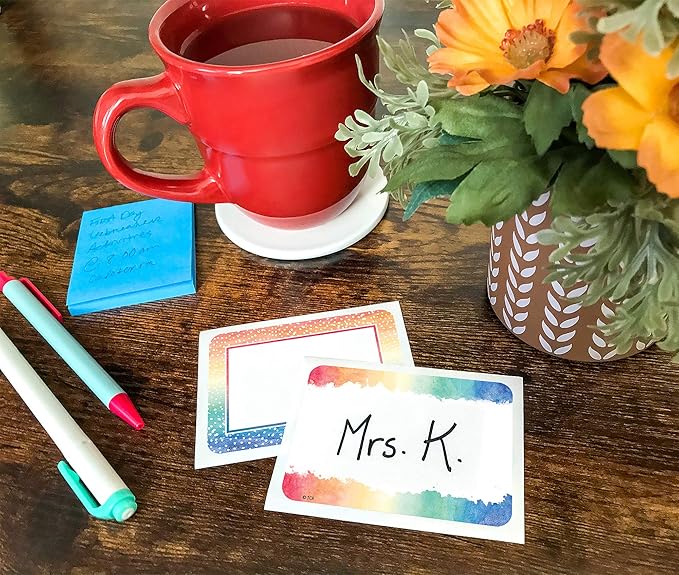 Teacher Created Resources Watercolor Name Tags/Labels - Multi-Pack