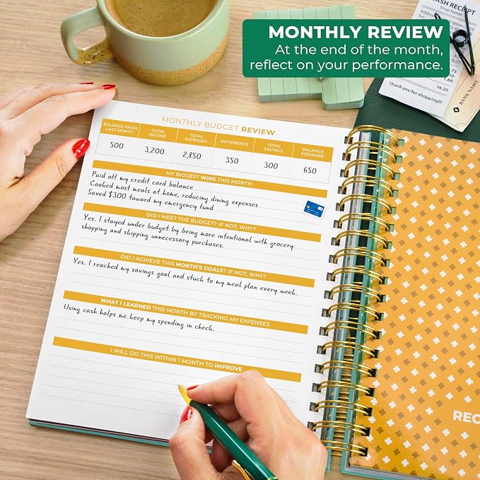 Clever Fox Budget Planner & Monthly Bill Organizer With Pockets. Expense Tracker, Budgeting Journal & Financial Book. Large, 8x9.5" (Turquoise)