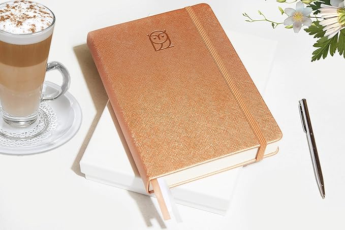 Wyze Planner Undated Daily Planner – 6-Month A5 Productivity Organizer with Full Page Per Day, Hourly Schedule, Goal Setting, Habit Tracker, Weekly & Monthly Pages – Hardcover Time Management Notebook (Rose Gold)