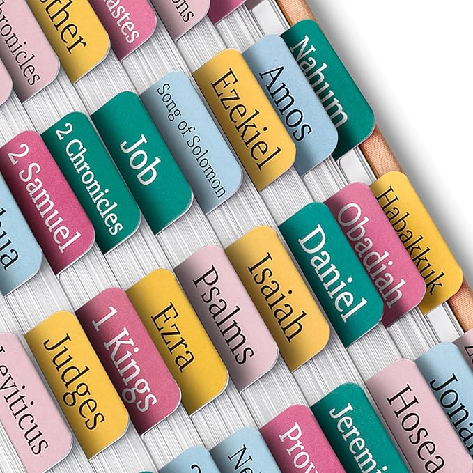 Mr. Pen- Bible Tabs, 75 Tabs, Serene Spring, Laminated Bible Tabs for Women and Men, Bible Tabs for Study Bible, Bible Index Tabs, Bible Book Tabs, Bible Labels Tabs, Mr Pen Bible Tabs
