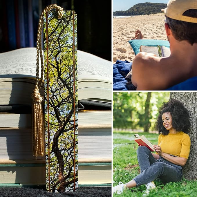 Hawaiian Monkeypod Tree Wooden Bookmark | Tropical Nature Photography Art | Gift for Tree Lovers, Nature Lovers, Gardeners, Hawaii Lovers, Outdoor Enthusiasts & Readers | Handmade in the USA