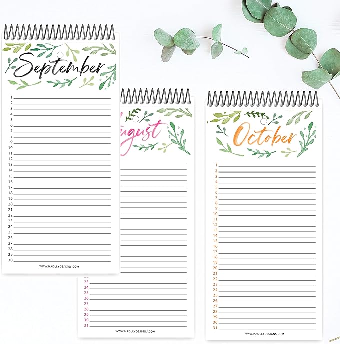 Hadley Designs Perpetual Birthday, Anniversary, Special Event Reminder Calendar Book Journal for Important Family Date Remembrance Wall Hanging, Mom Dutch Happy Bday Birthdate Gift Planner Organizer