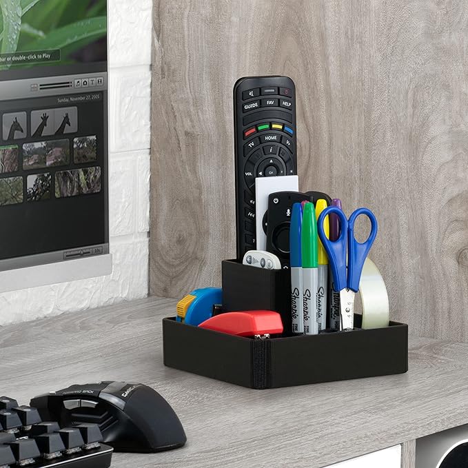 BRAINWAVZ Pen Holder & Desktop Stationary Organizer, TV Remote Control & Office Supplies, For Pens, Pencils, Scissors, Staplers Other Small Home Office Supplies & Accessories (D06)