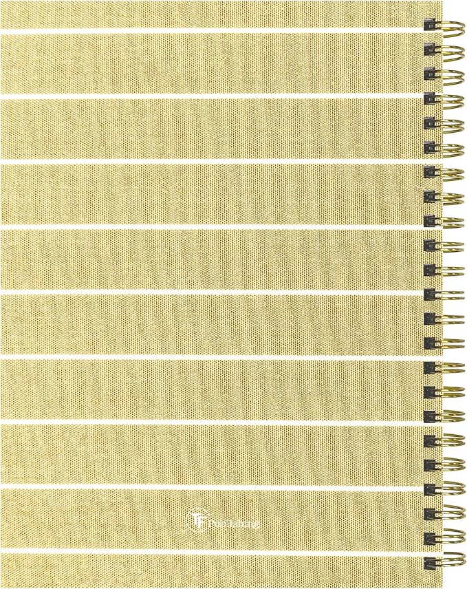 TF Publishing July 2026 - June 2027 Yellow Linen Medium Weekly Monthly Planner - 12 Month Academic Planner 2026-2027 with Durable Cover, Thick Bright White Paper and Planning Stickers - 6.5 x 8 in