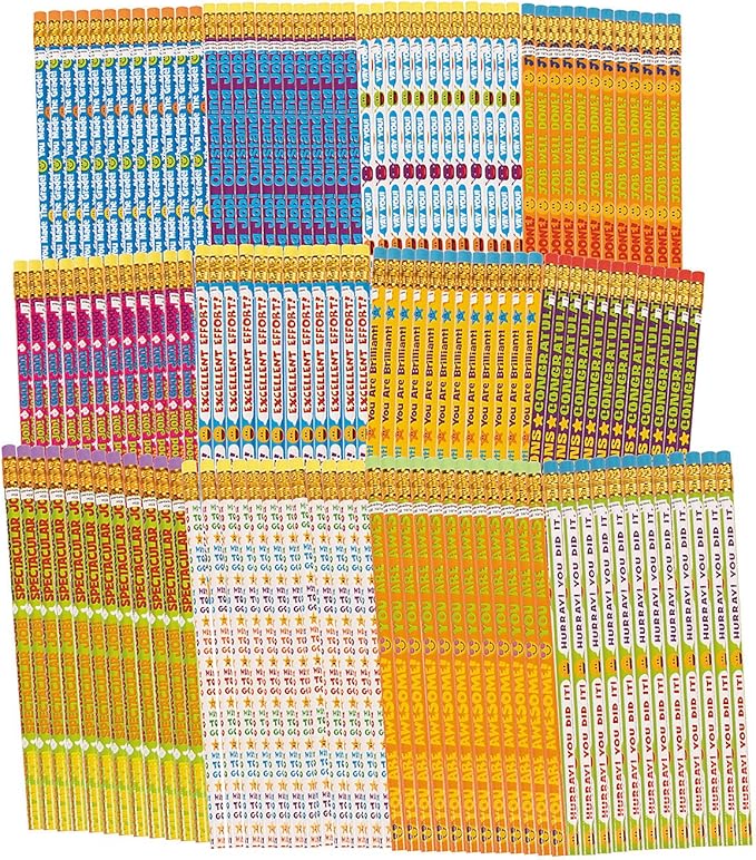 Fun Express Mega Award Pencil Assortment - 144 Pieces - Educational And Learning Activities For Kids
