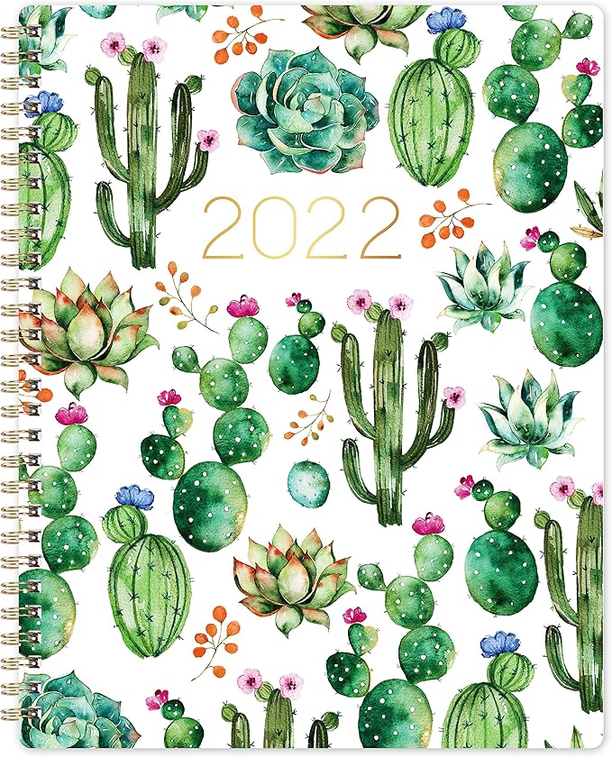 2022 Planner - Jan 2022 - Dec 2022, Weekly & Monthly Planner with Flexible Cover, 6.25" x 8.3", Strong Twin - Wire Binding, Round Corner, Improving Your Time Management Skill
