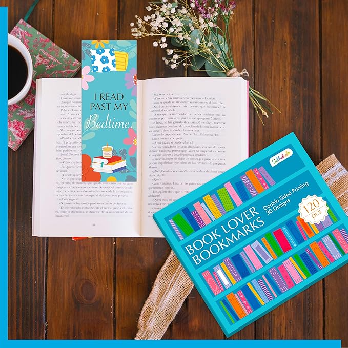 120 PCS Book Lover Bookmarks, 30 Unique Designs Double-Sided Read Accessories Page Markers Reading Bookmarks for Women, Men, Kids, Adults, Students, Book Lovers All Ages