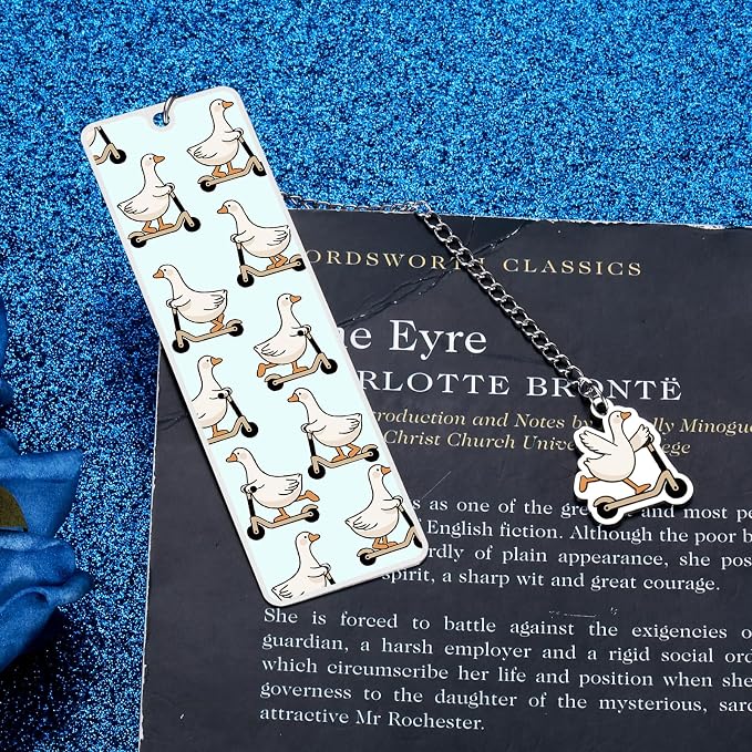 Silly Goose Bookmarks Funny Bookmark Gifts for Women Kids Valentines Day Gifts for School Book Accessories for Reading Lovers Novelty Cute Bookmarks Cool Gift for Reader Valentines Graduation Bookmark
