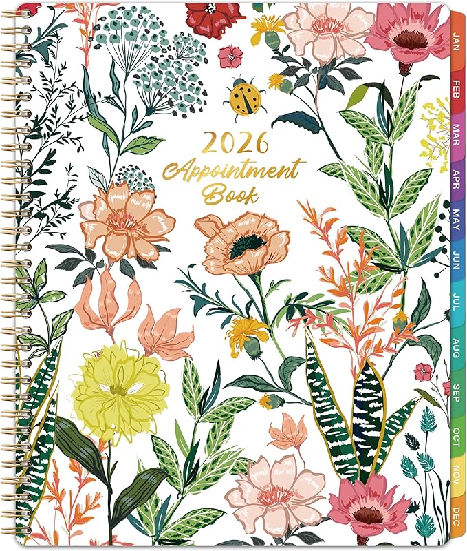 2026 Appointment Book/Planner - 2026 Daily Hourly Planner, Jan 2026 - Dec 2026, Weekly Appointment Book, 8.5" x 11", 30-Minute Interval, Lay-Flat, Tabs, Ample Space with Notes ＆ To-Do Lists