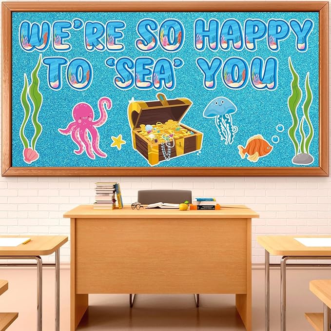 Glitter Bulletin Board Paper Roll Sparkle Wrapping Paper Bulletin Board Decor Glitter Poster Gift Wrapping DIY Art Crafts Wallpaper Background for Home Office Classroom Decor 17" x 20ft, Lake Blue