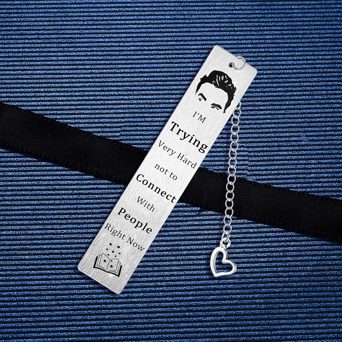 TV Show Bookmark Gifts David Merchandise Souvenir for Book Lover I’m Trying Very Hard Present for SC TV Show Fans who Love to Read (Trying Very Hard)