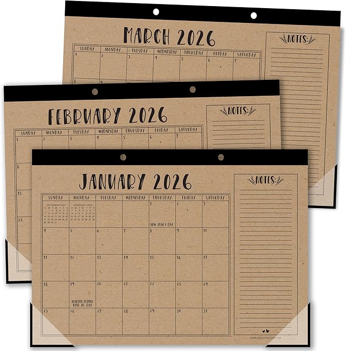 Hadley Designs Large Teacher Desk Calendar 2026-2027 - Desktop Calendar 2026, 18-Month Desk Calendars for Home, Office & Classroom, Cute Classroom Must Haves, Teacher Appreciation Gifts