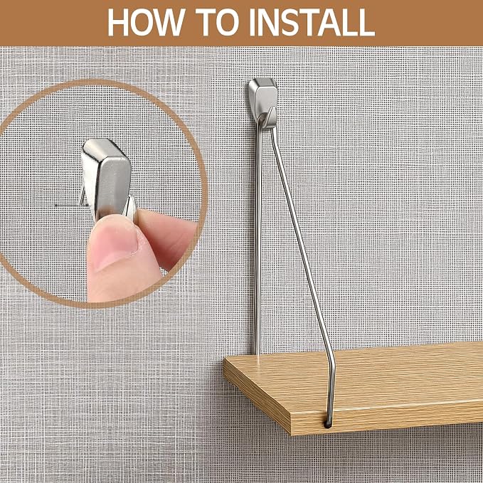 2 Pack Fabric Wall Cubicle Shelf with 40 Lbs Metal Hooks for Wall Decor, 11.8'' Solid Wooden Hanging Organizer Storage Shelf with Hangers Cubicle Accessories for Women Men Desk Office