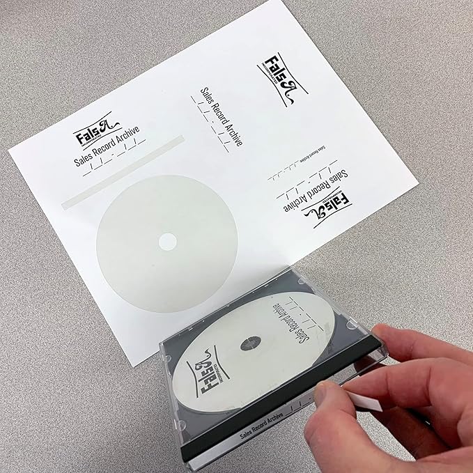 CD/DVD Label Full Face | Qty 200 Disc | 100 Sheets Total | Photo Gloss Finish | Memorex Small Center & Spine Compatible | Easy Peel | Inkjet Printer Guaranteed | Blank Labels