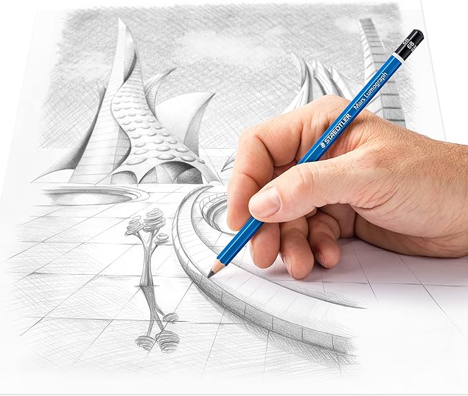 STAEDTLER Mars Lumograph Drawing Pencils: Set of 24 in Metal Case - Presharpened Graphite Art Pencils - Hardness Grades 12B-10H - For Drawing, Shading, Drafting & Illustrating - All Skill Levels